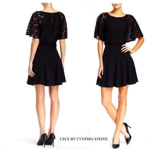 Cece by Cynthia Steffe Crepe Flounce Mini Skirt